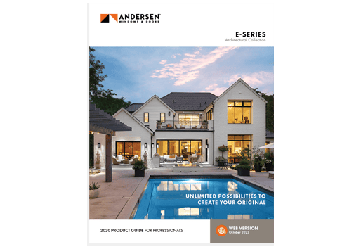 screenshot of andersen e-series product guide cover