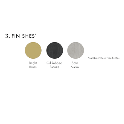 3 color/finish swatches
